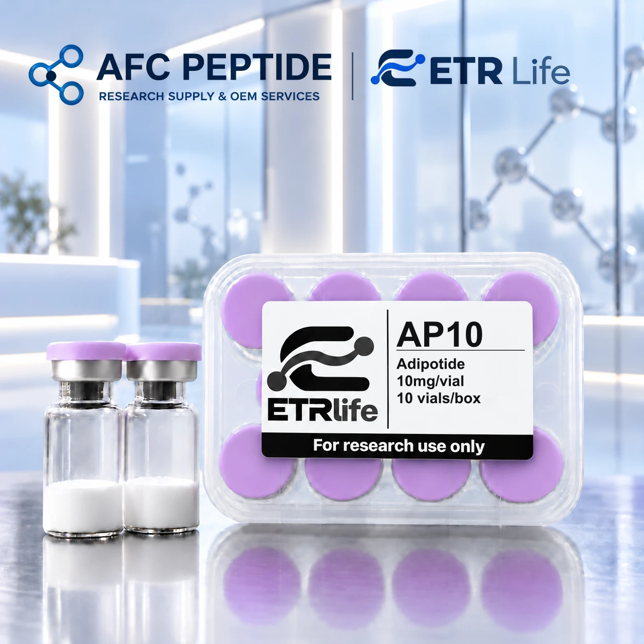 Adipotide research product packaging