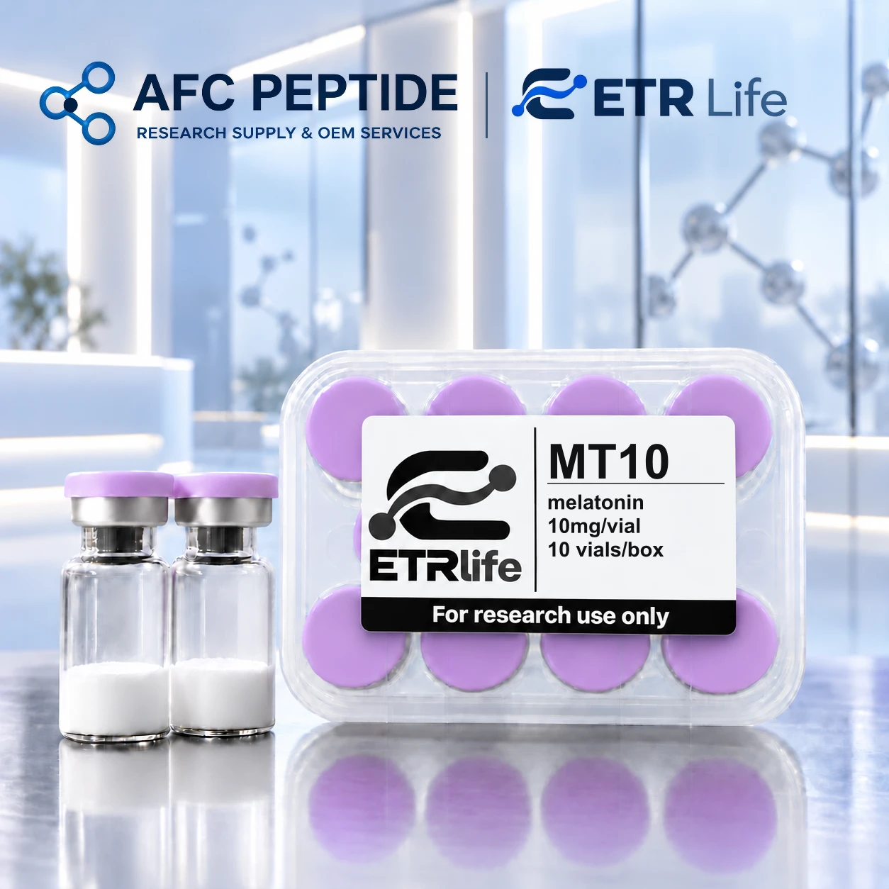 melatonin research product packaging
