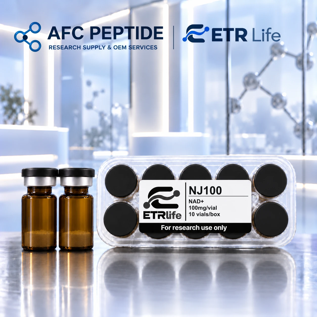 NAD+ research product packaging