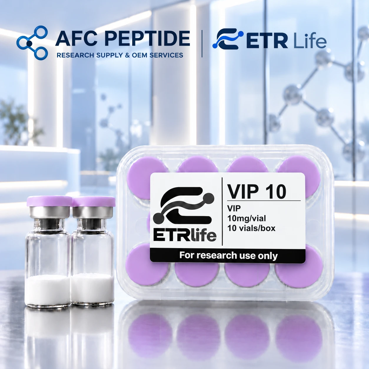 VIP research product packaging